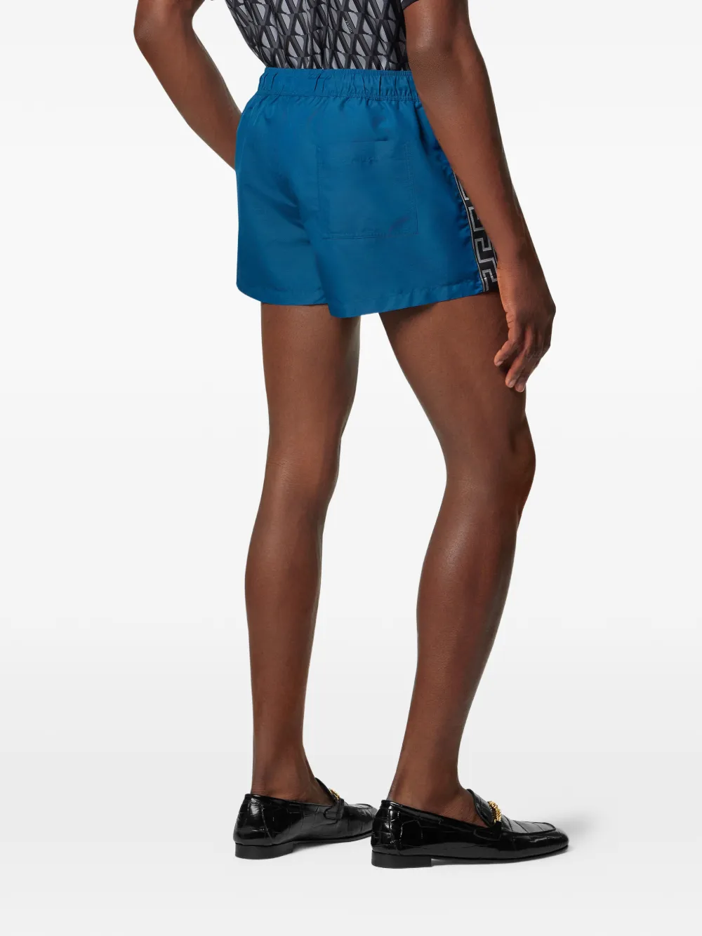  Versace Short De Bain à Lien De Resserrage - Bleu 