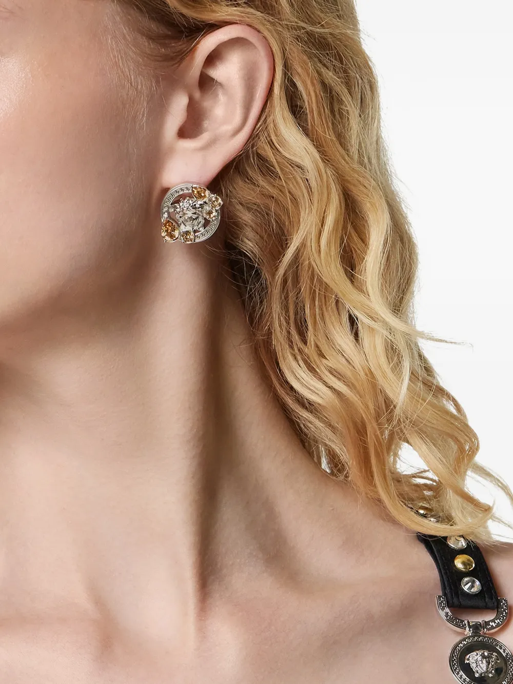 Versace Oorbellen met Medusa-studs - Zilver