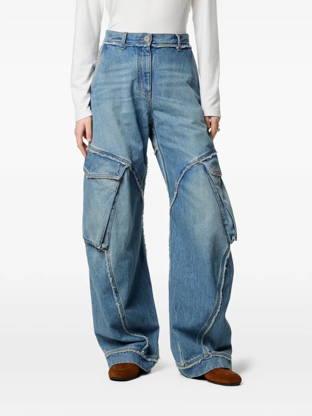  Versace Cargo Cotton Jeans - Blue 