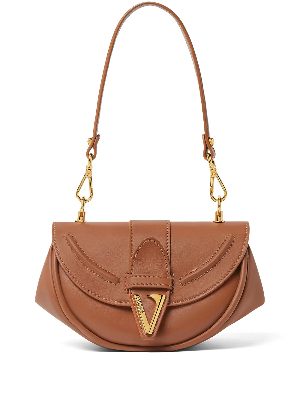 Versace Borsa a spalla Virtus piccola - Marrone