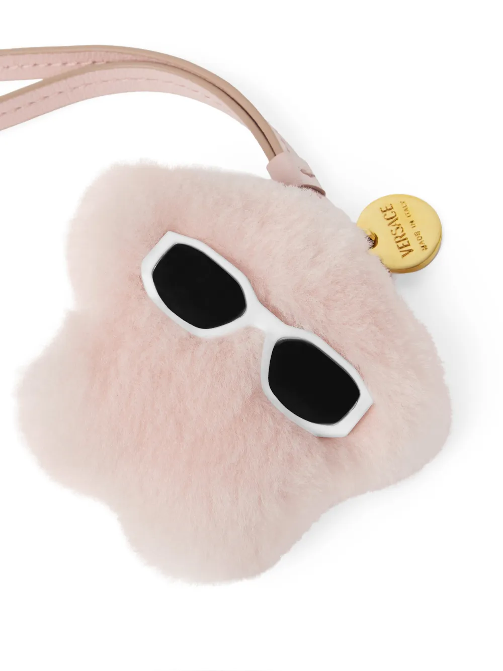  Versace Medusa Shearling Keyring - Pink 