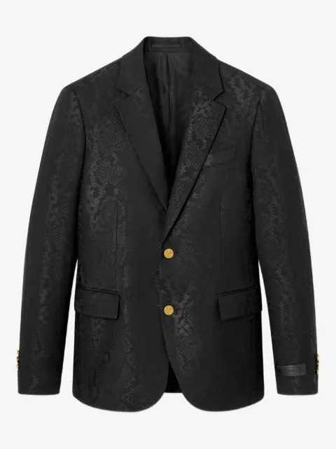 Versace blazer con motivo de piel de serpiente