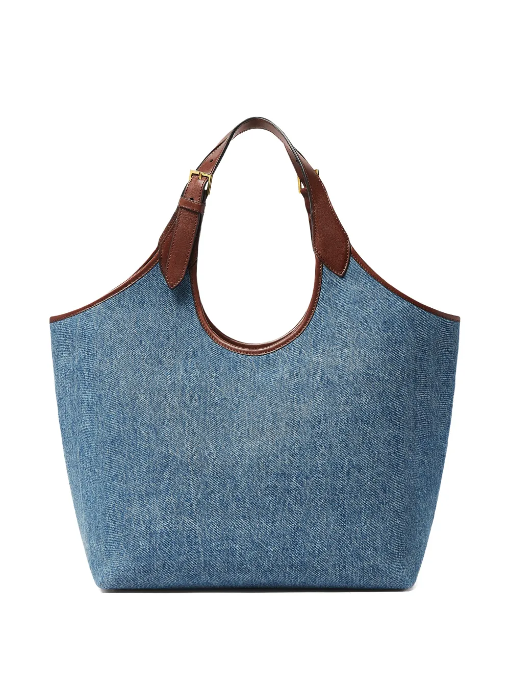 Versace Shopper met logo applicatie - Blauw