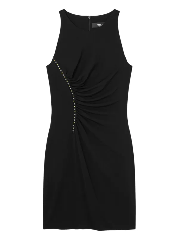 Versace スタッズ シャーリングミニドレス | ブラック | FARFETCH JP
