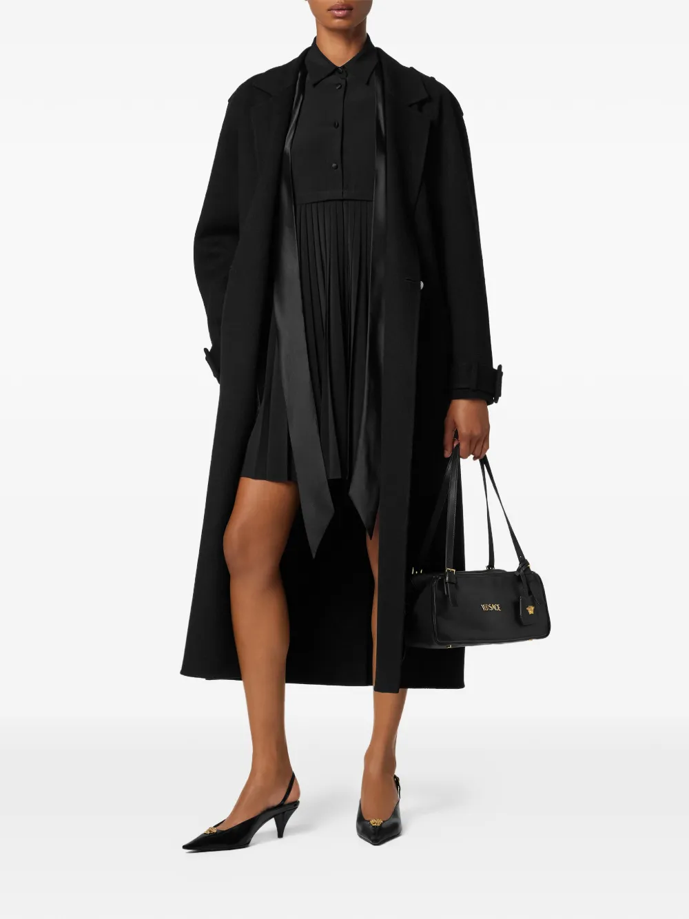 Versace Geplooide mini-jurk - Zwart