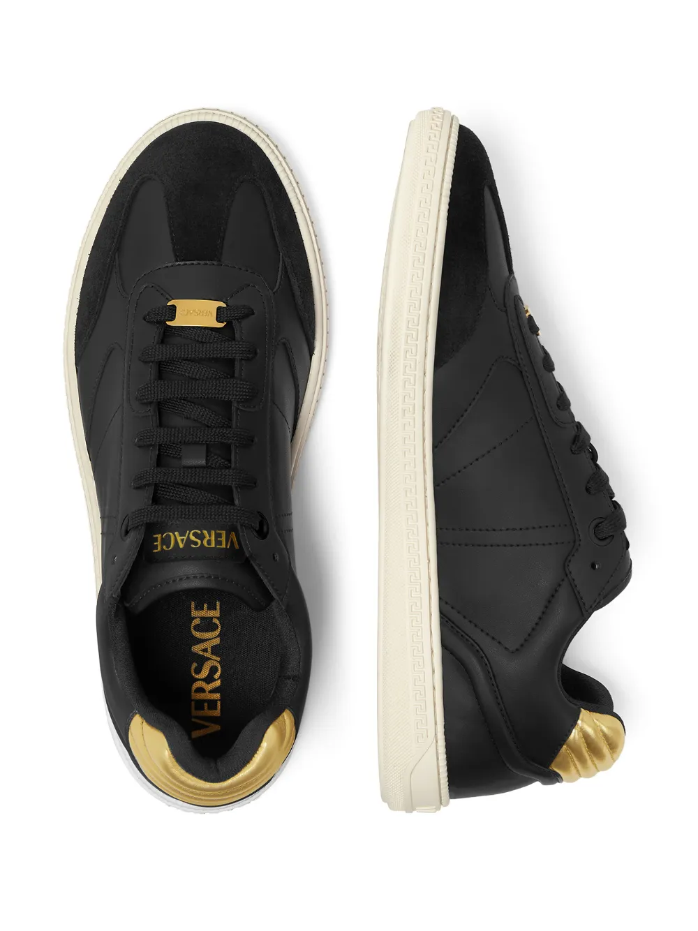 Versace Sneakers met logoplakkaat Zwart