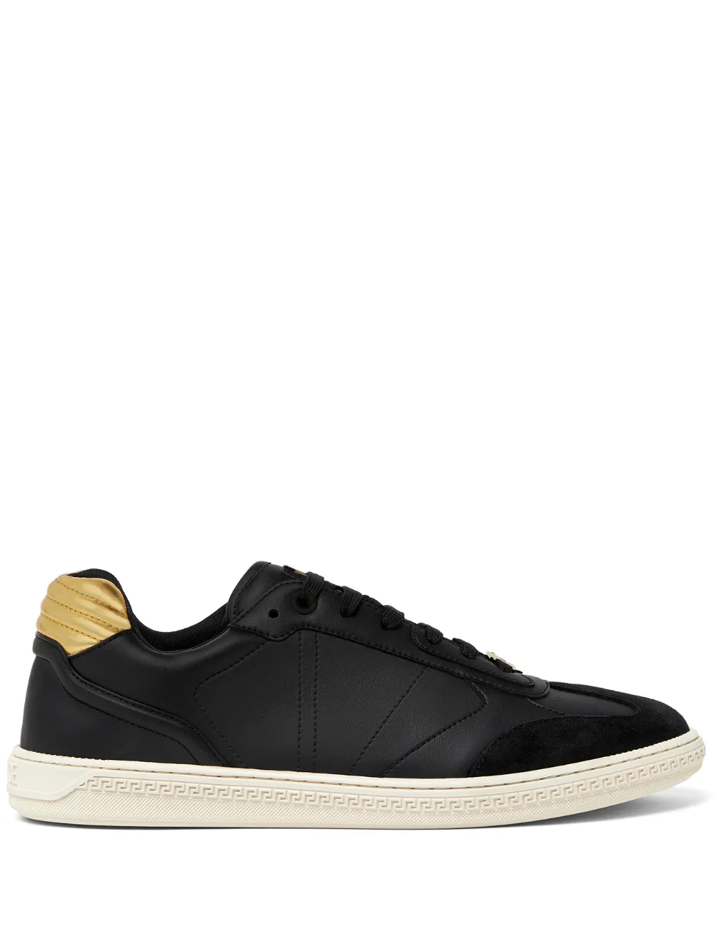 Versace logo-plaque lace-up sneakers | Black | Image 1