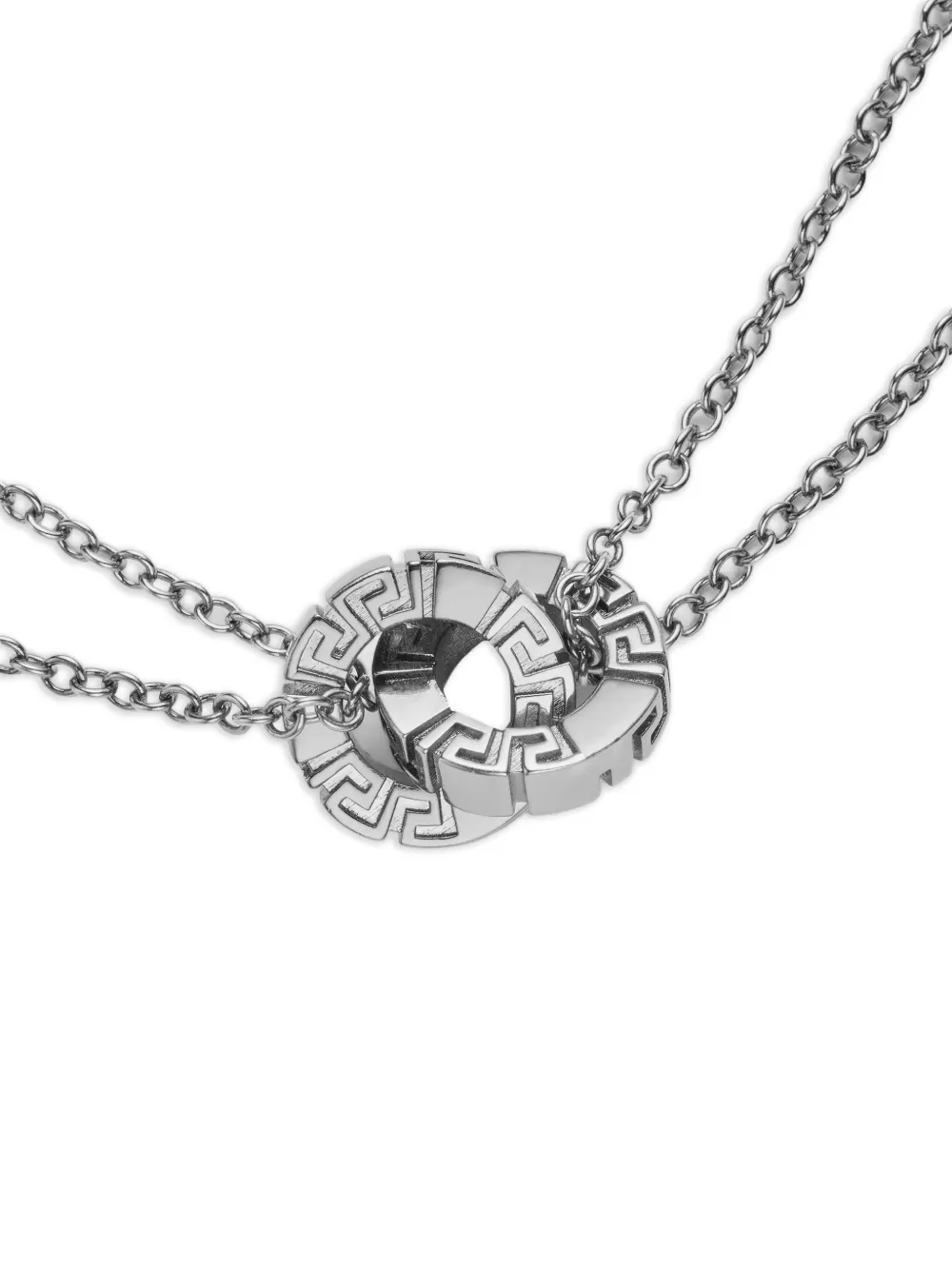Versace Interlocking-design Necklace In Metallic