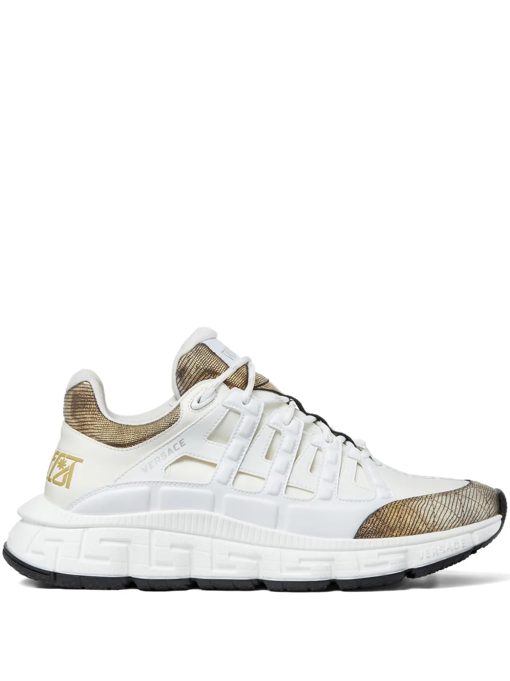 Versace Sneakers con logo e lacci - Bianco