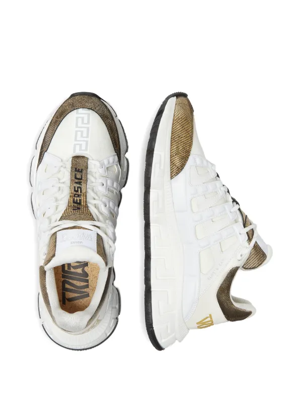Versace Trigreca lizard-effect Sneakers | White | FARFETCH