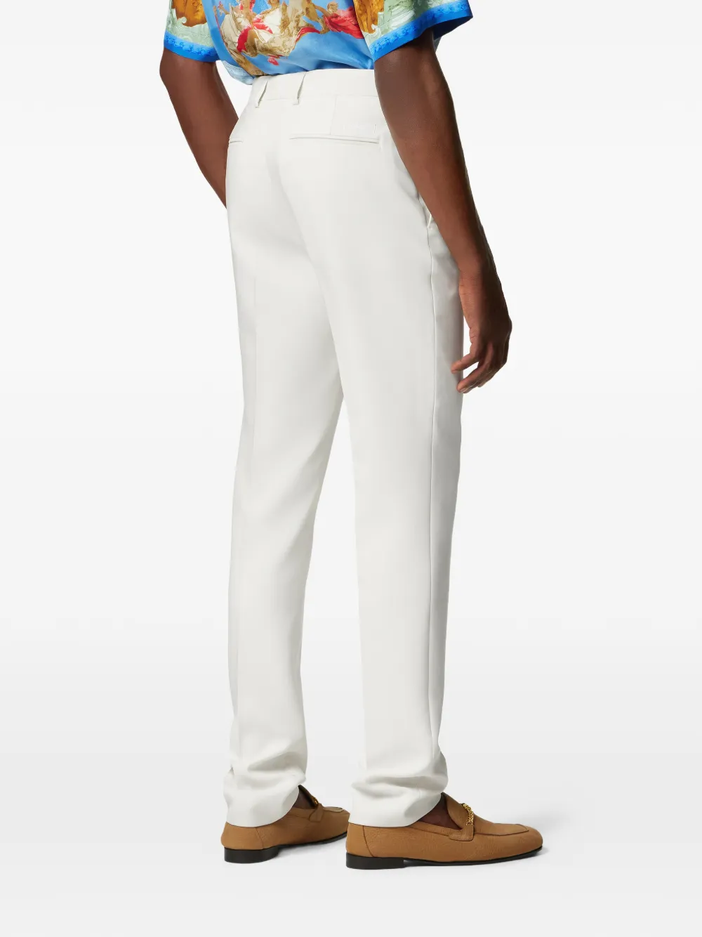 Versace Broek met logopatch Wit
