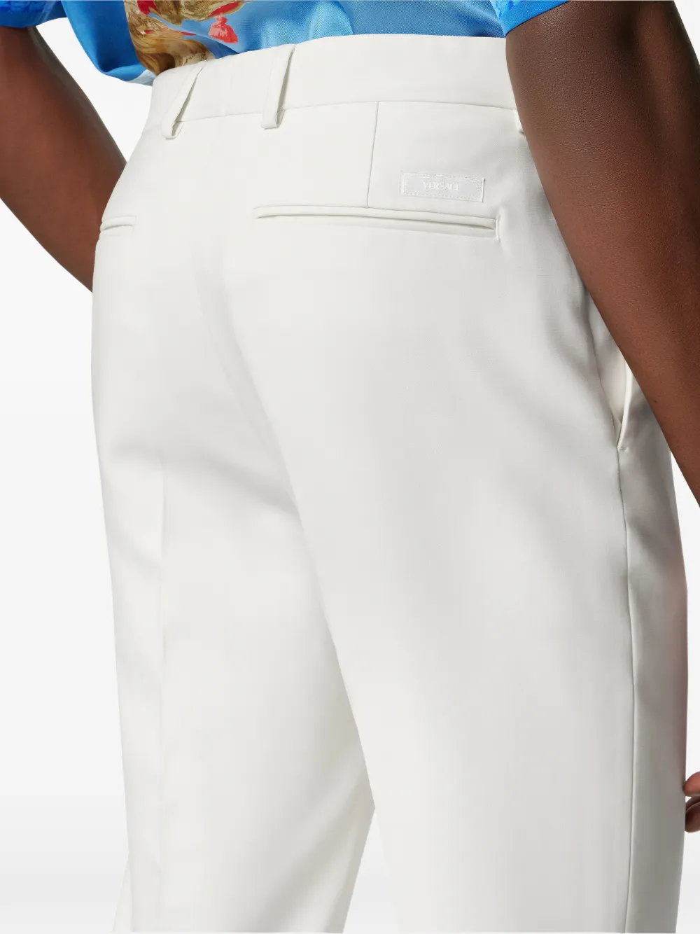 Versace Broek met logopatch Wit