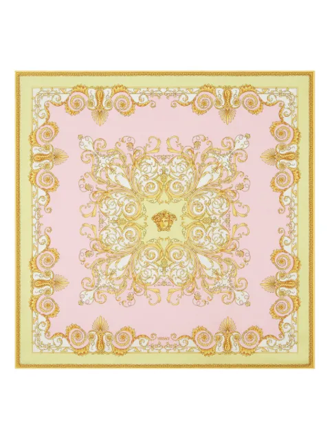Versace Foulard in seta con stampa Spring Barocco