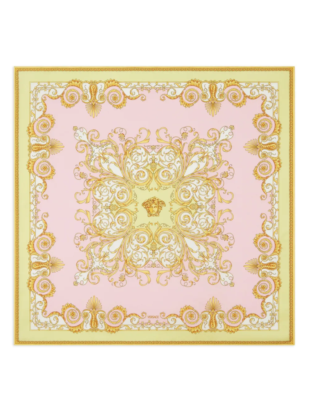 Versace mascada de seda Spring Barocco | rosado | Image 1