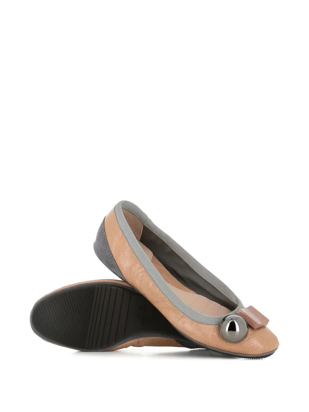 Dove Nuotano Gli Squali Becky Ballet Flats In Neutral