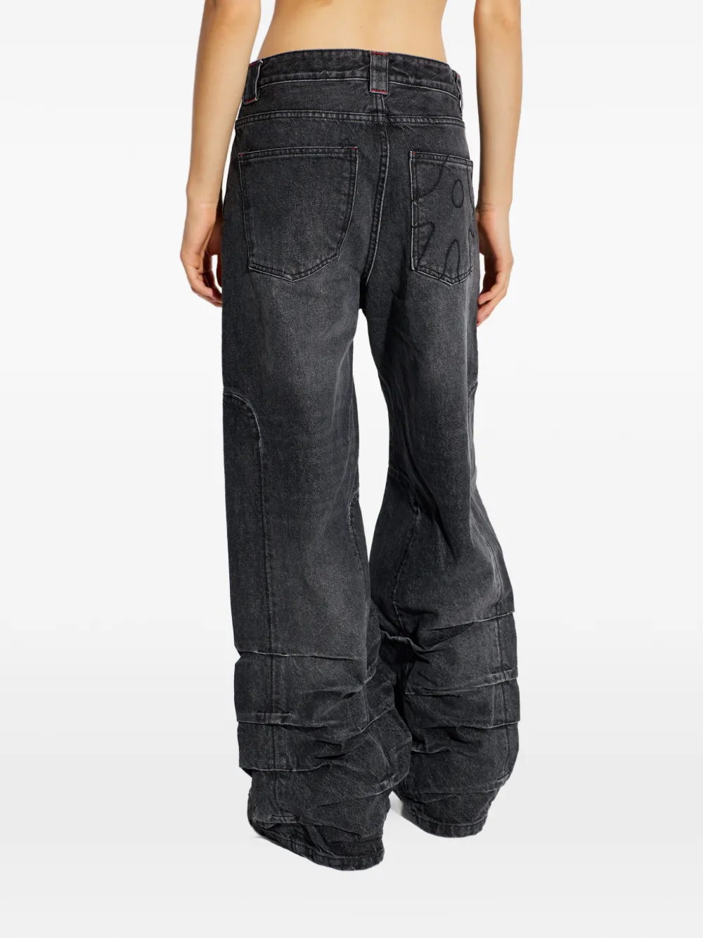 Avavav Smoke-detailed Wide-leg Jeans In Black