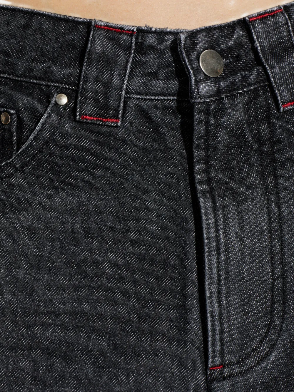 Avavav Smoke-detailed Wide-leg Jeans In Black