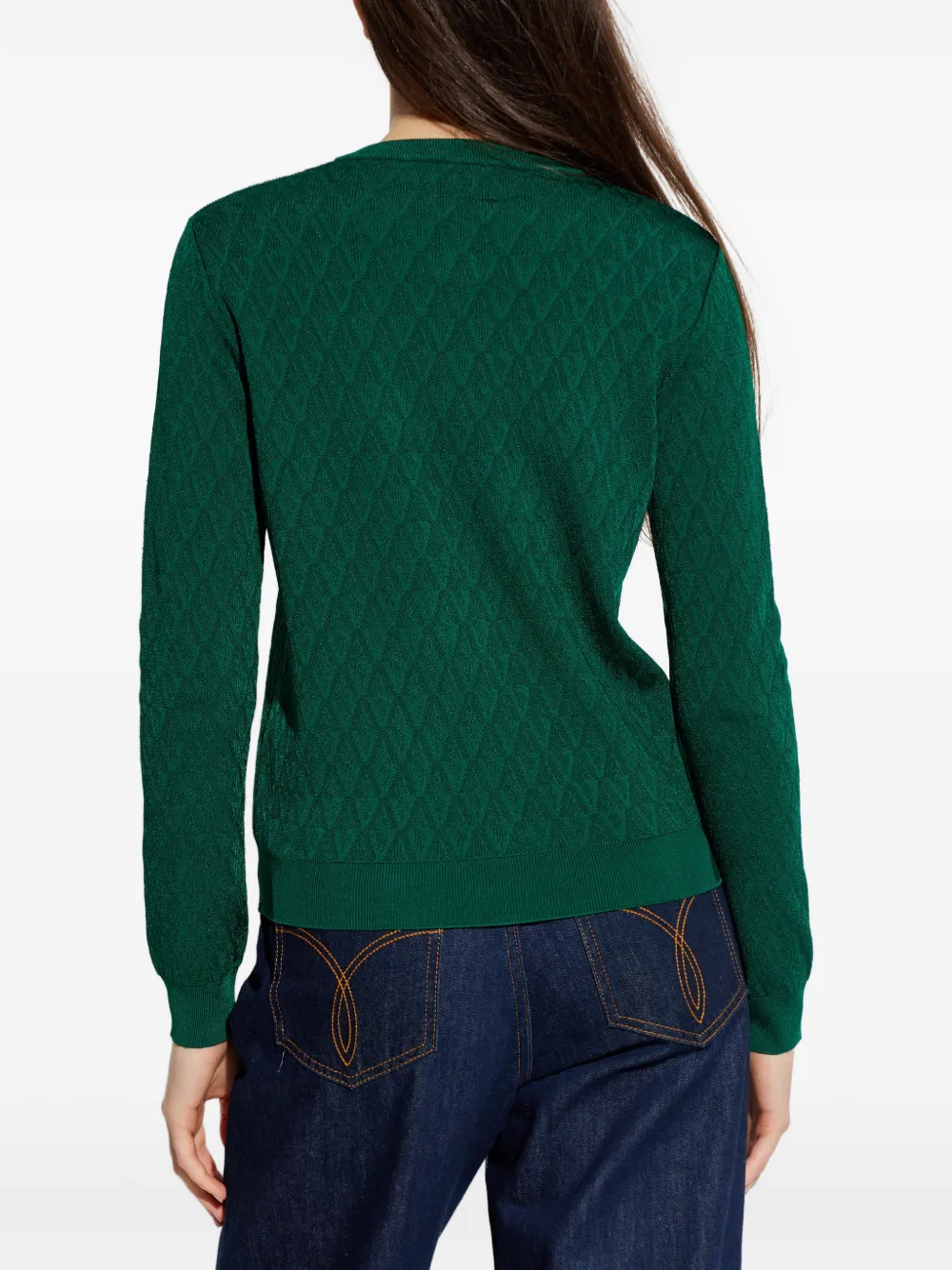 Versace Cardigan Pattern V Sweaters And Cardigans Green In Green