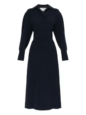 victoria beckham batwing midi dress Victoria Beckham Dolman Midi Dress In Blue - 16