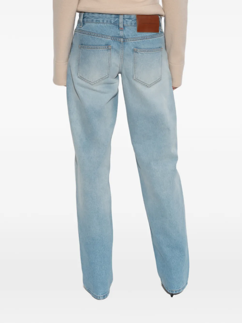 Victoria Beckham Five-pocket Straight-leg Jeans In Blue