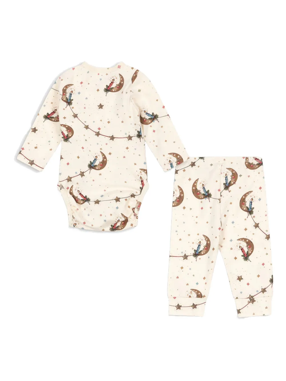 Konges Sløjd moon stars print babywear (set of two) | Babygrow Sets | Image 2