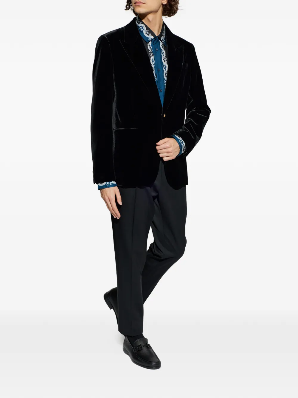 Versace Medusa button velvet blazer | Blazers | Image 2
