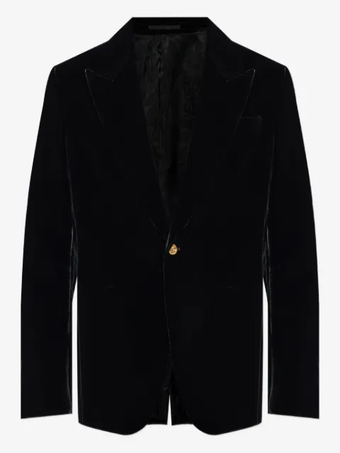 Versace velvet single-breasted blazer
