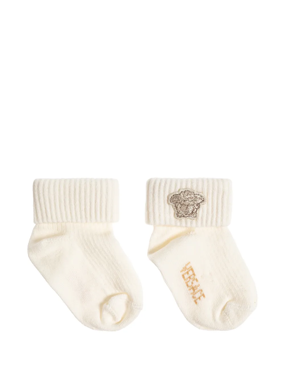 Versace Kids Sokken met Medusa logo - Beige