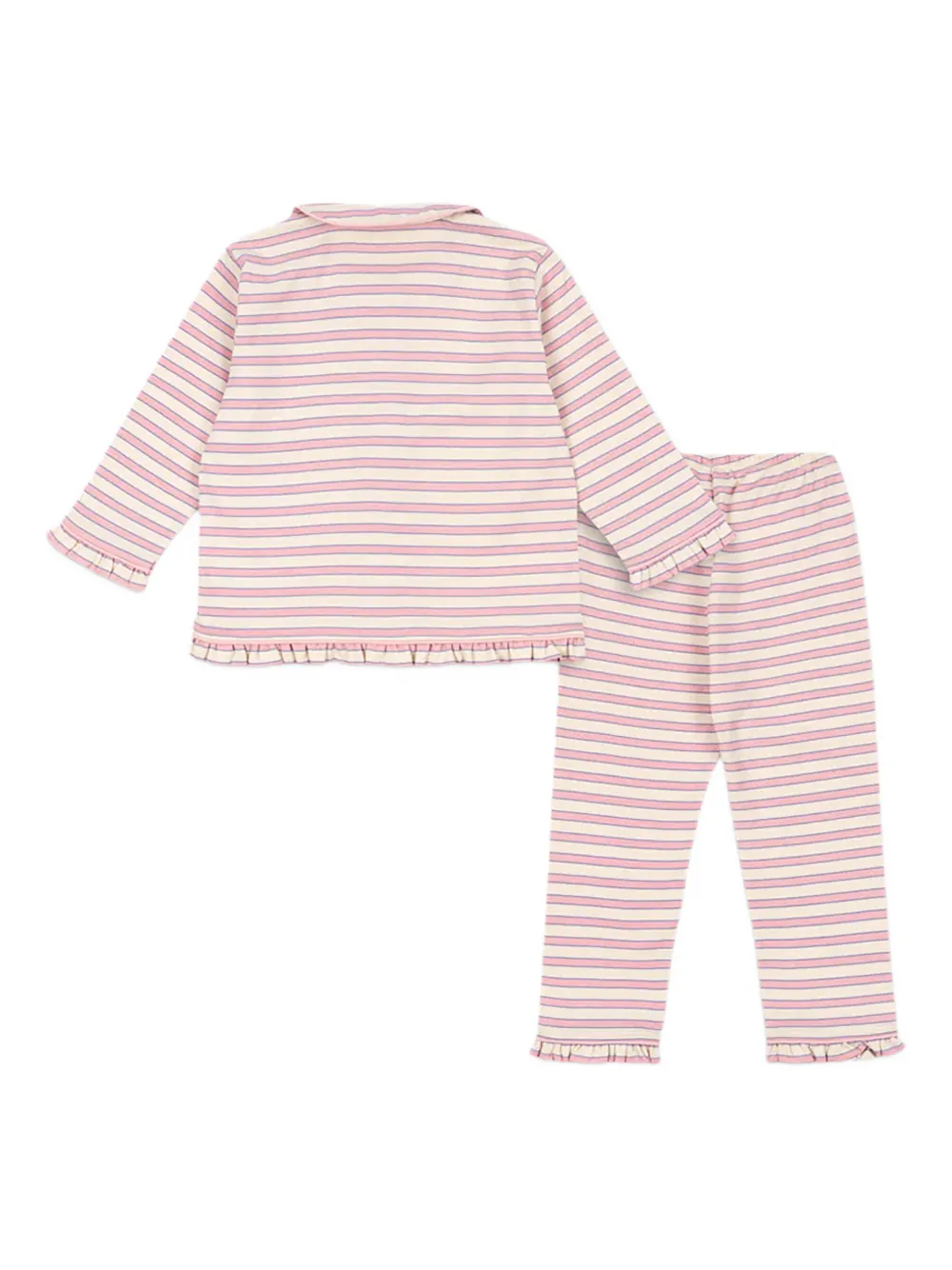 Konges Sløjd striped ruffled pyjama (set of two) | Girls Trouser Sets | Image 2