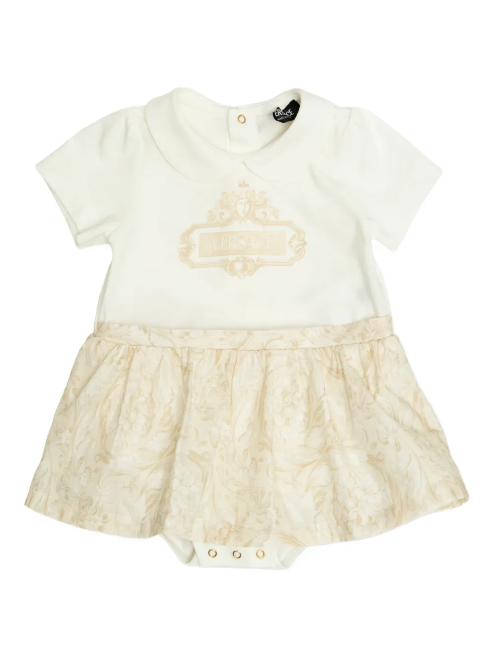 Versace Kids panelled dress - ニュートラル Versace Kids panelled dress - ニュートラル