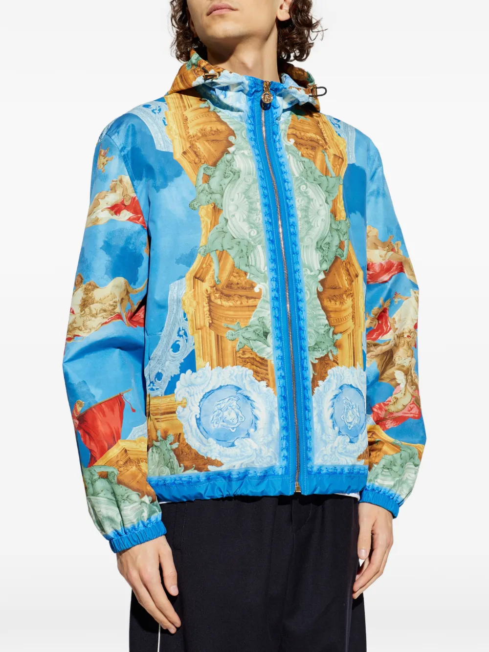 Versace Jack met Medusa-logo en ritssluiting Blauw
