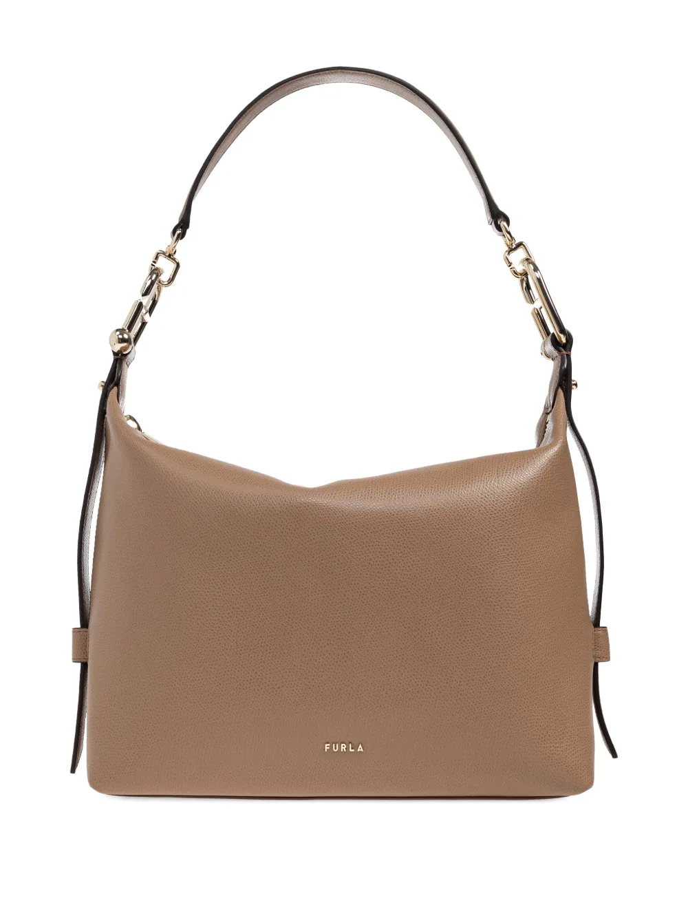 Furla Medium Tonie Leather Shoulder Bag In Brown