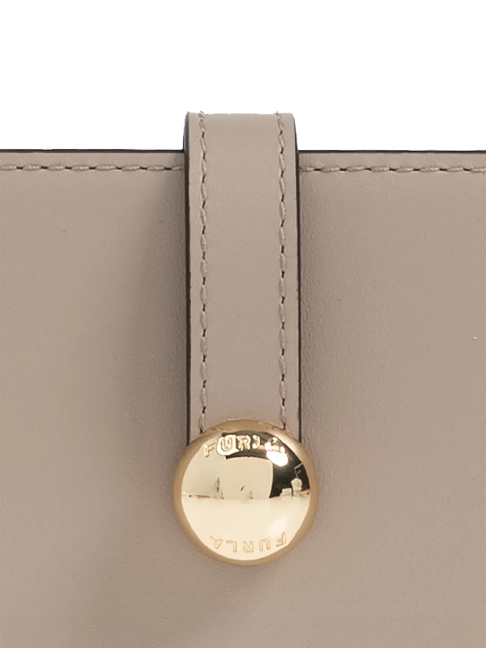 Furla Tab-detail Card Holder In Neutral