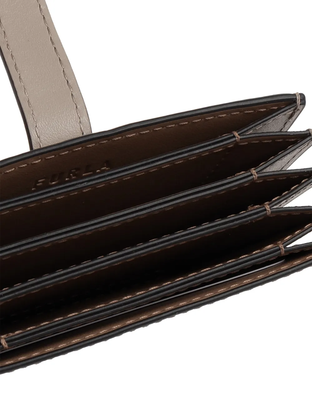 Furla Tab-detail Card Holder In Neutral