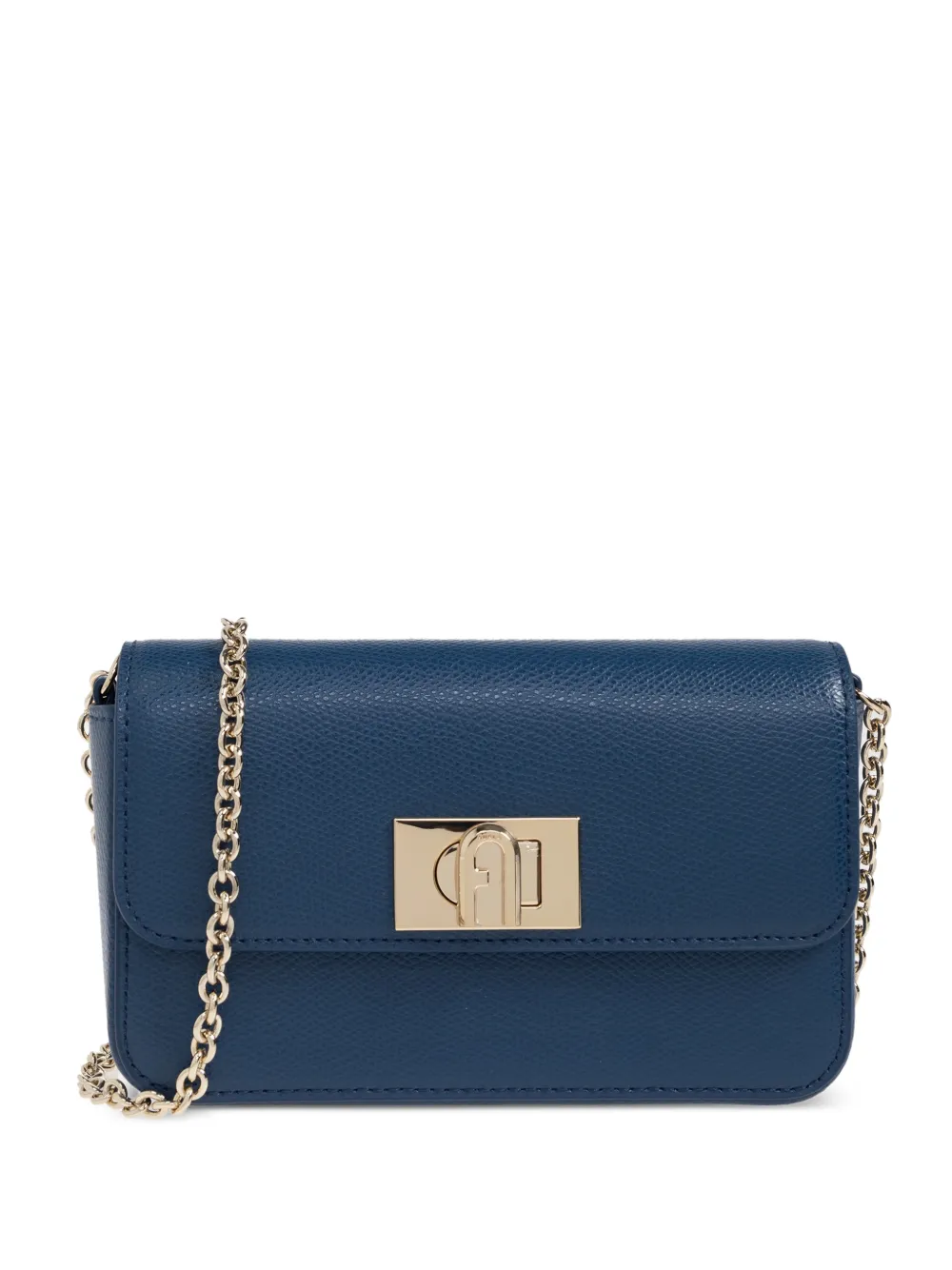 Furla chain-strap leather cross body bag - Blu