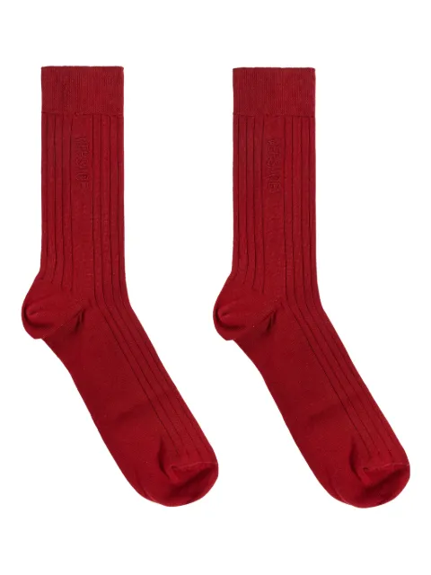 Versace ribbed logo-embroidered socks
