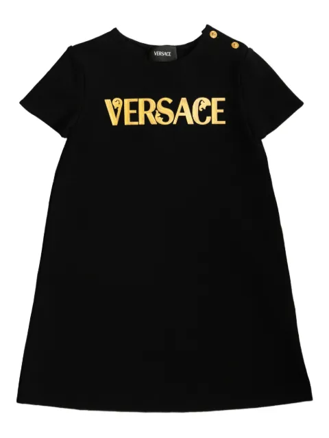 Versace Kids button logo dress