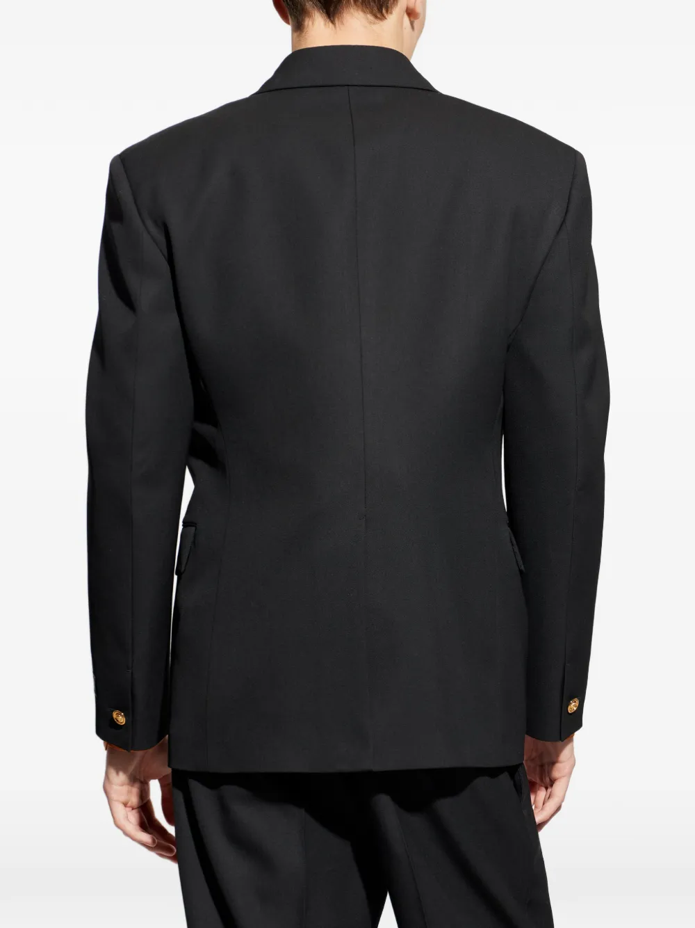 Versace double-breasted button jacket Zwart