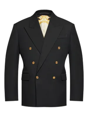 Valentino Garavani VGパッチ ウールダブルジャケット | ブルー