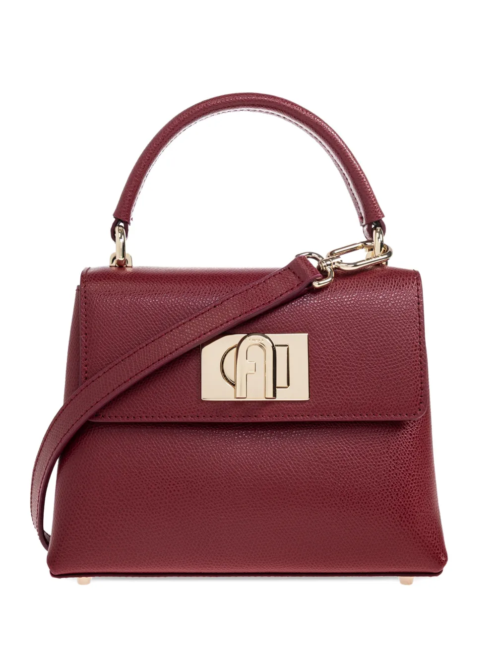 Furla Mini 1927 Logo-plaque Tote Bag In Red