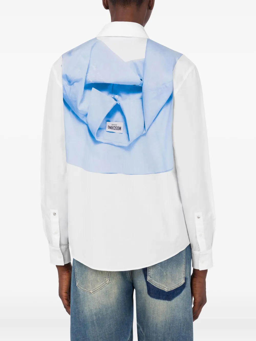 Moschino Jeans Trompe-l'œil Print Shirt - White 