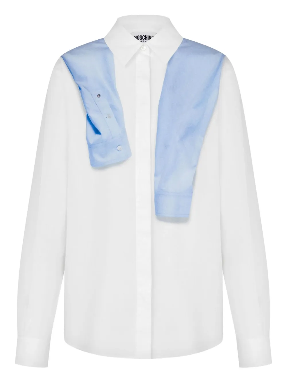 MOSCHINO JEANS Camicia con stampa Trompe-l'oeil - Bianco