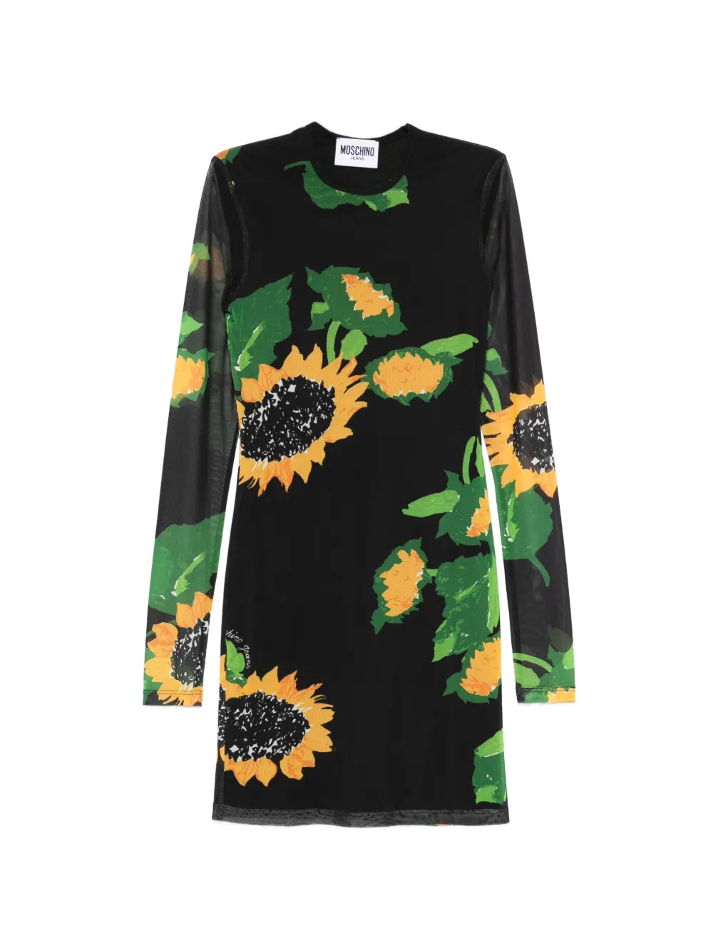 MOSCHINO JEANS long-sleeved floral dress - Nero