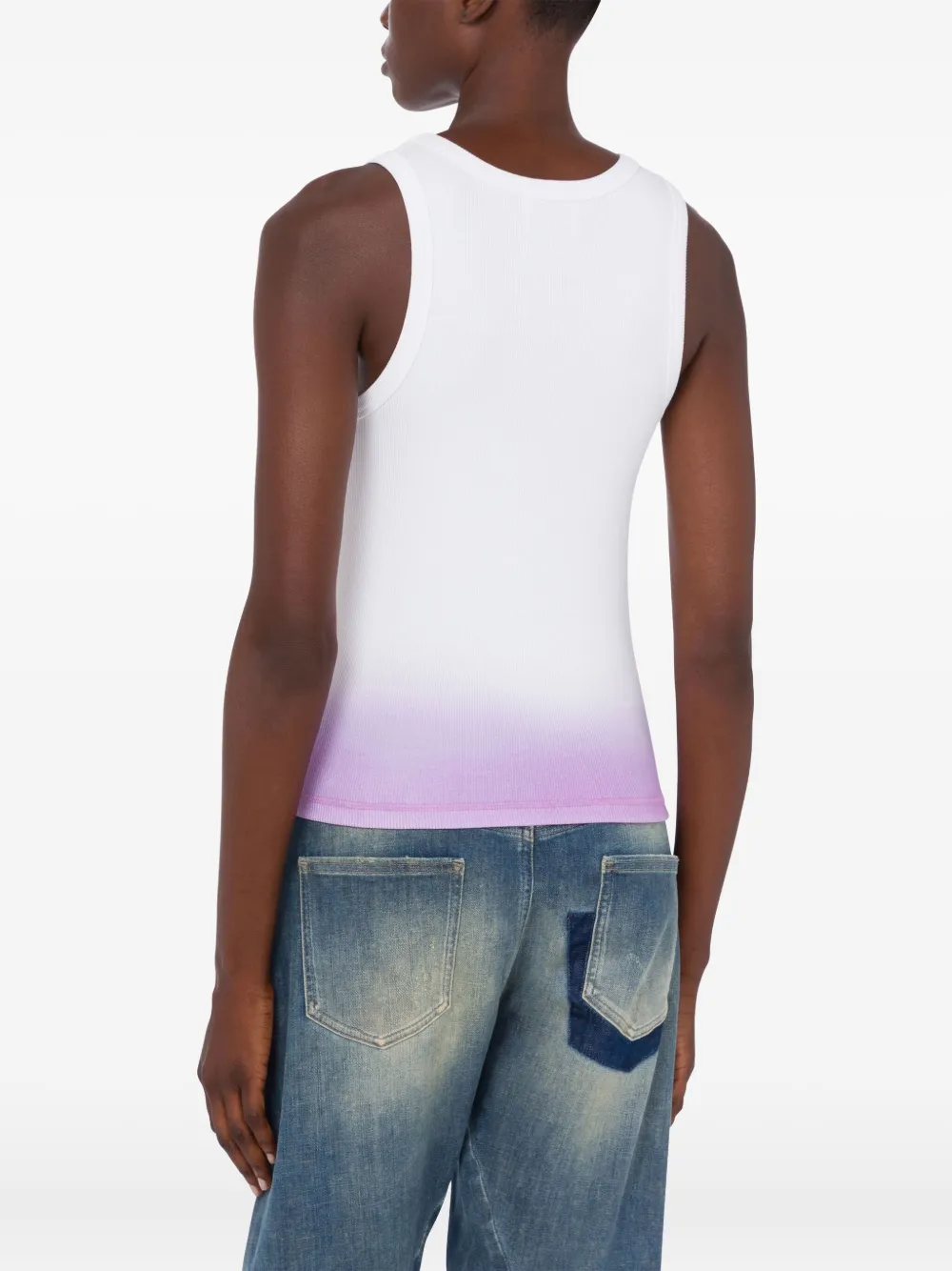  Moschino Jeans Ombre-effect Tank Top - White 