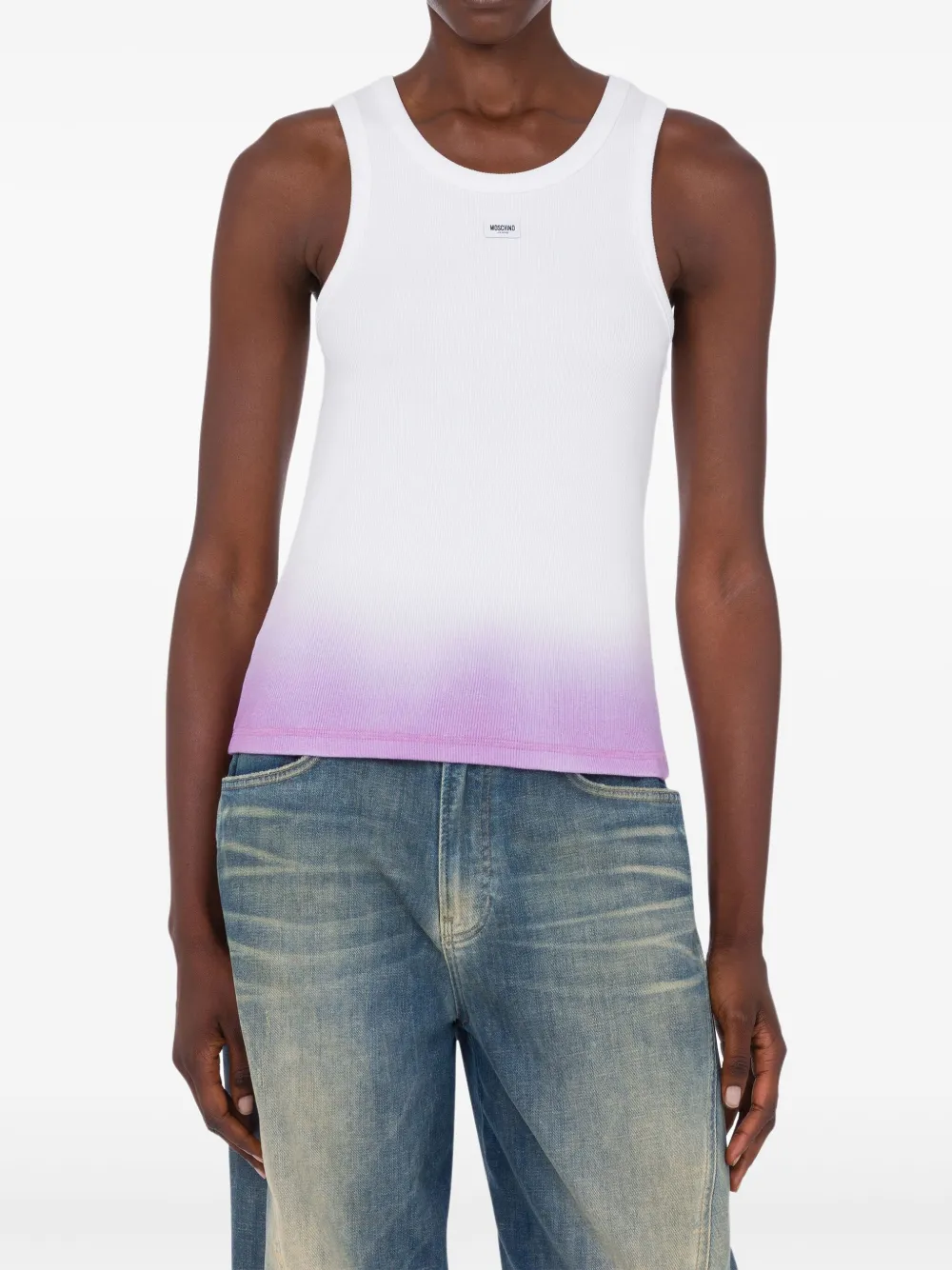  Moschino Jeans Ombre-effect Tank Top - White 