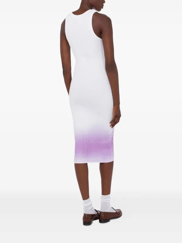 moschino bodycon dress JEANS ombre-effect Sleeveless Midi | White Bella Hadid Met Gala 42 The Resort 2026 Color:claret tabitha