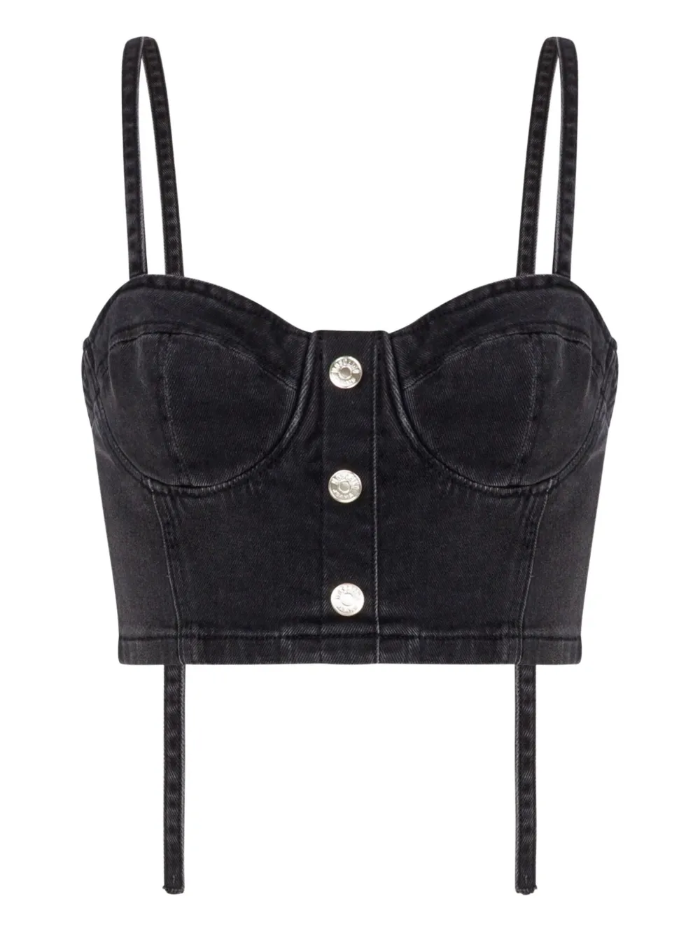 MOSCHINO JEANS Top corto denim - Grigio