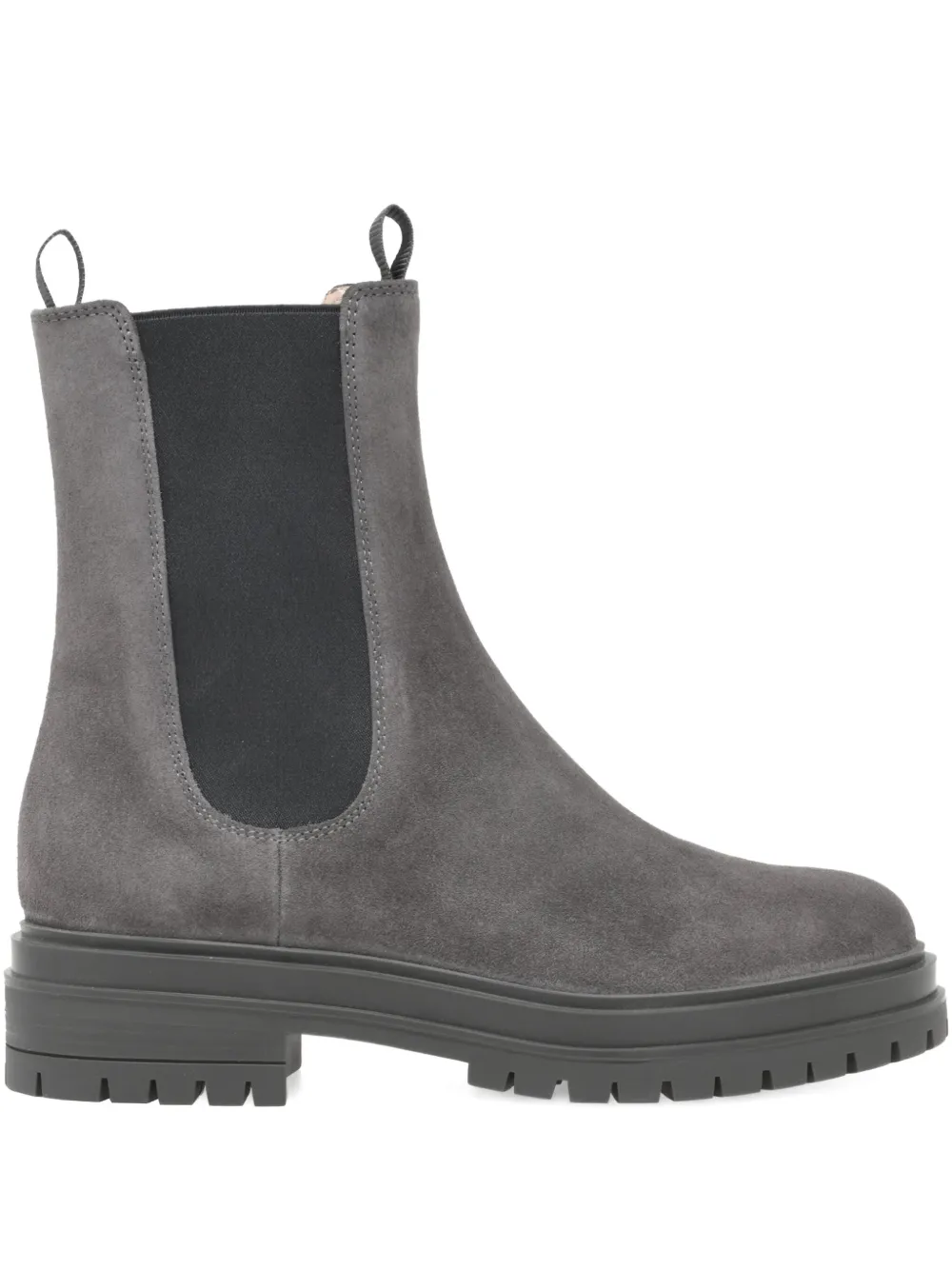 Gianvito Rossi 40mm Chester Lug-sole Chelsea Boots In Gray