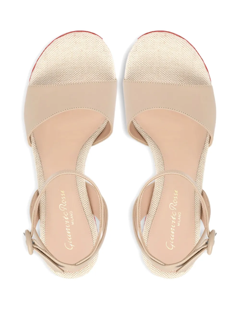 Gianvito Rossi Malia sandalen met plateauzool Beige
