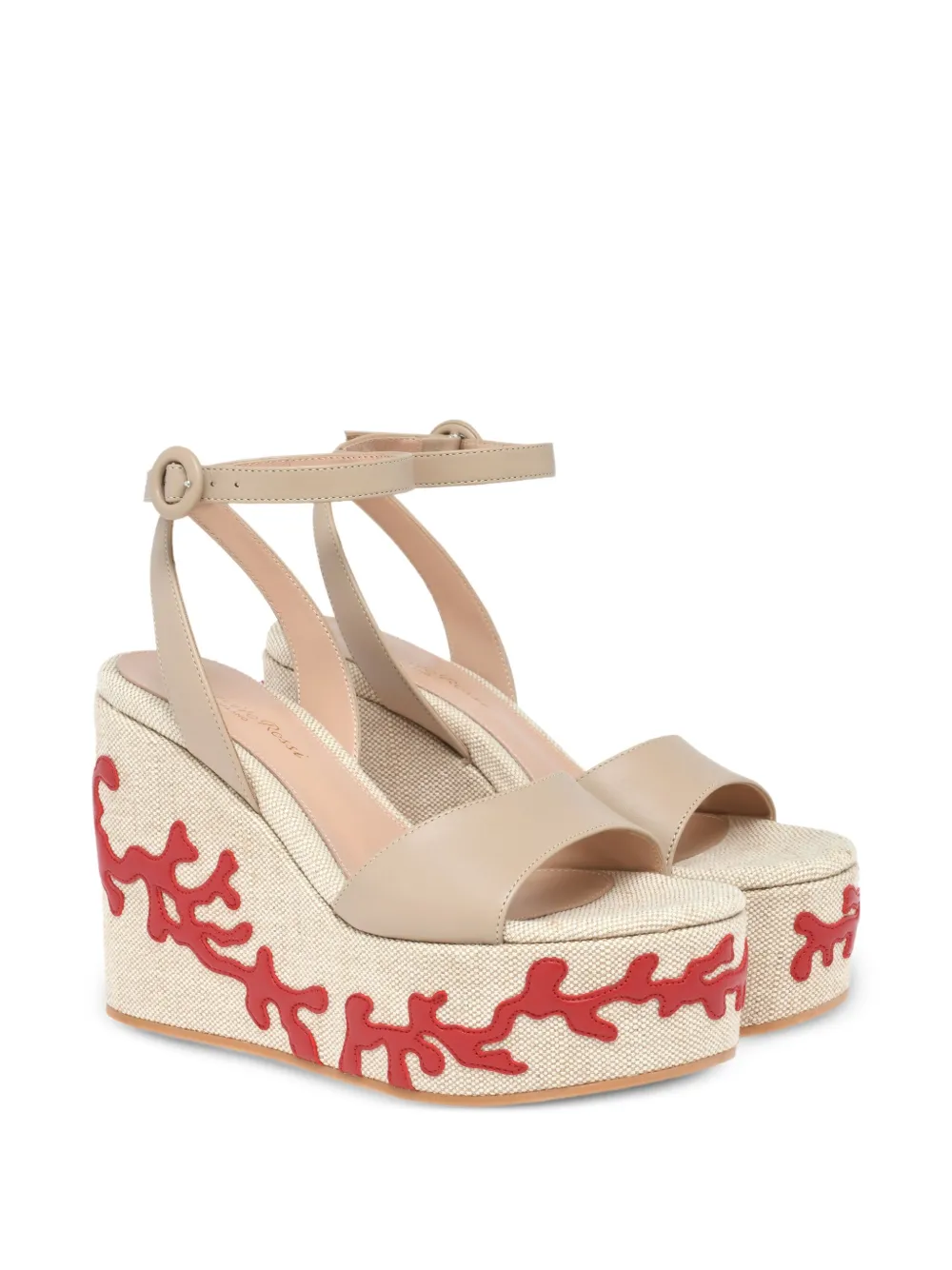 Gianvito Rossi Malia sandalen met plateauzool Beige